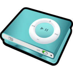 iPod Shuffle Blue Green Icon 256x256 png